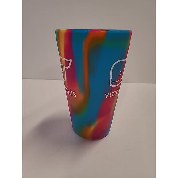 Silipint Cup Tie Dye Multicolor Vineyard Vines Logo Unbreakable Silicone Rainbow - Picture 3 of 9